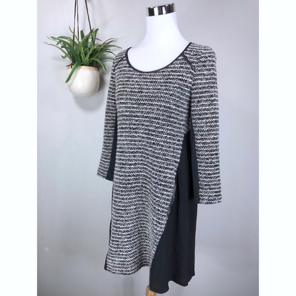 Anthropologie Maeve Boucle Marled Knit Swing Dress